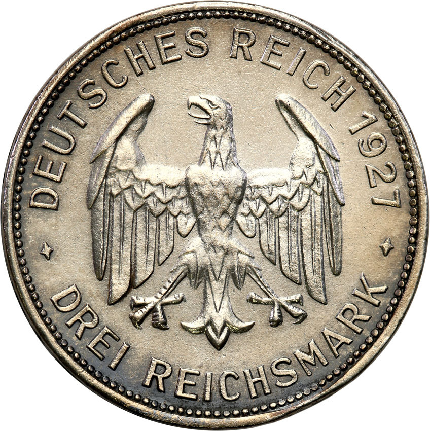 Niemcy. Weimar, 3 marki 1927 F, Uniwersytet Tubingen